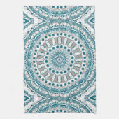 Kust Blauwgroen en Zand Oceaan-geïnspireerde Manda Theedoek (Verticaal)