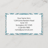 Kust Blauwgroen en Zand Oceaan-geïnspireerde Manda Visitekaartje (Achterkant)