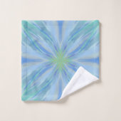 Kust bloem waterverf abstract patroon bad handdoek (Wasdoekje)