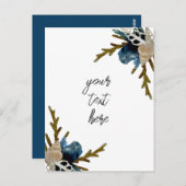 Kust-bloemboeket mariene gevouwen wenskaart briefkaart (Voorkant / Achterkant)