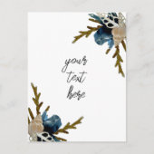 Kust-bloemboeket mariene gevouwen wenskaart briefkaart (Voorkant)