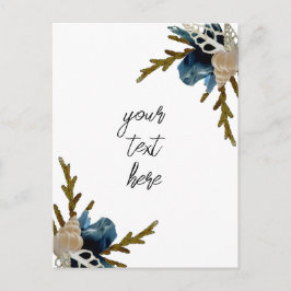 Kust-bloemboeket mariene gevouwen wenskaart briefkaart