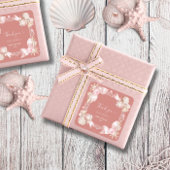 Kust Blush roze parel dank u Baby shower Vierkante Sticker