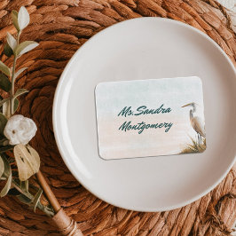 Kust Boho Bruiloft Witte Egrettreiger Plaatskaartje