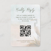 Kust Boho Reiger QR code RSVP Informatiekaartje (Voorkant)