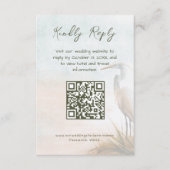 Kust Boho Reiger QR code RSVP Informatiekaartje (Voorkant)