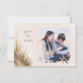 Kust Boho Trouwen Alles in Eén Save The Date (Achterkant)