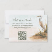 Kust Boho Trouwwebsite Egret Design RSVP Kaartje (Voorkant)