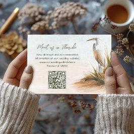 Kust Boho Trouwwebsite Egret Design RSVP Kaartje