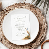 Kust Boho Zilverreiger Trouwmenu Menu