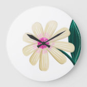 Kust Botanische Bloem Wand Klok (Voorkant)