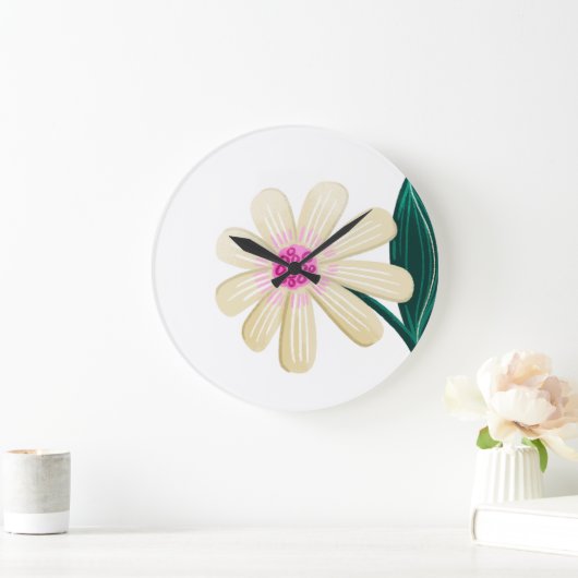 Kust Botanische Bloem Wand Klok (Huis)