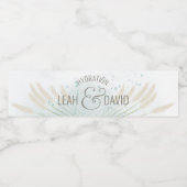 Kust Botanische Trouw Waterfles Etiket (Enkel label)