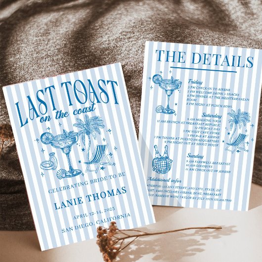 Kust Bruidsfeest Cocktails Blauwe Kaart