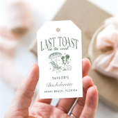 Kust Bruidsjonker Cocktailfeest Groen Cadeaulabel