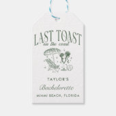 Kust Bruidsjonker Cocktailfeest Groen Cadeaulabel (Voorkant)