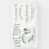 Kust Bruidsmeisje Cocktail Feest Groen Spandoek (Verticaal)