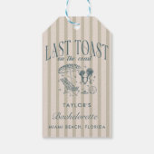 Kust Bruidsmeisje Cocktail Feest Marineblauw Cadeaulabel (Achterkant)