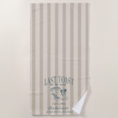 Kust Bruidsmeisje Cocktail Feest Navy Strandlaken (Voorkant)