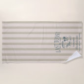 Kust Bruidsmeisje Cocktail Feestje Navy Strandlaken (Voorkant)