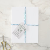 Kust Bruidsmeisje Cocktailfeest Groen Cadeaulabel (Met Touw)