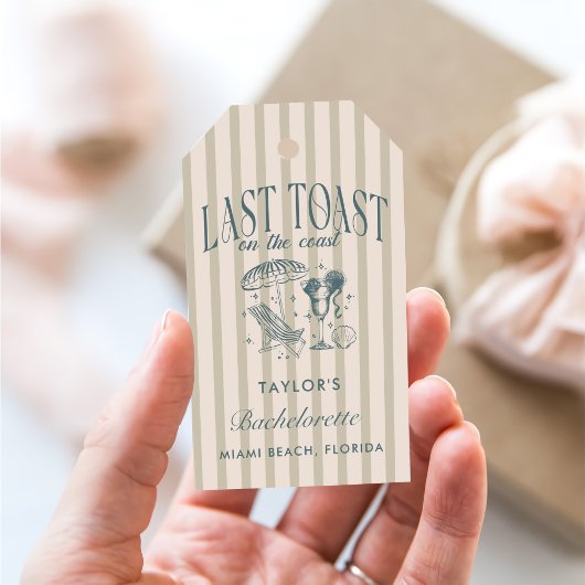 Kust Bruidsmeisje Cocktailfeest Marine Cadeaulabel