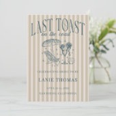 Kust Bruidsmeisje Cocktails Feestje Navy Kaart (Staand voorkant)