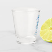 Kust Bruidsmeisje Modern Cocktailfeest Blauw Shot Glas (Links)