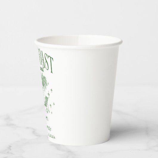 Kust Bruidsmeisje Modern Cocktailfeest Groen Papieren Bekers (Links)