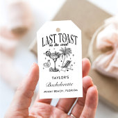 Kust Bruidsmeisje Modern Cocktailfeest Zwart Cadeaulabel