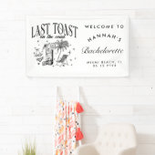 Kust Bruidsmeisje Modern Cocktailfeest Zwart Spandoek (Insitu)