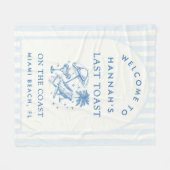 Kust Bruidsmeisje Moderne Cocktail Fleece Deken (Voorkant (Horizontaal))