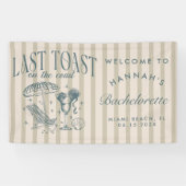 Kust Bruidsmeisjes Cocktail Feestje Marine Spandoek (Horizontaal)