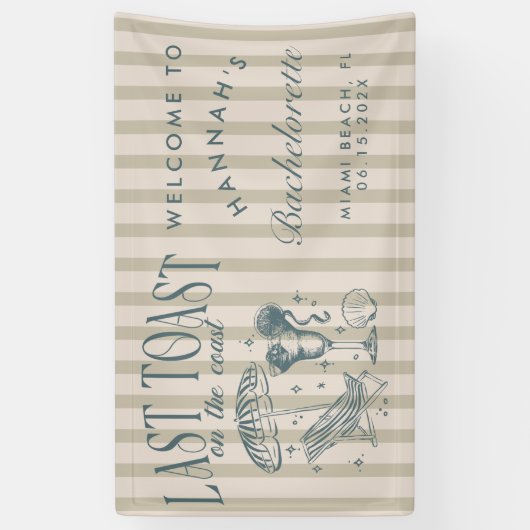 Kust Bruidsmeisjes Cocktail Feestje Navy Spandoek (Verticaal)