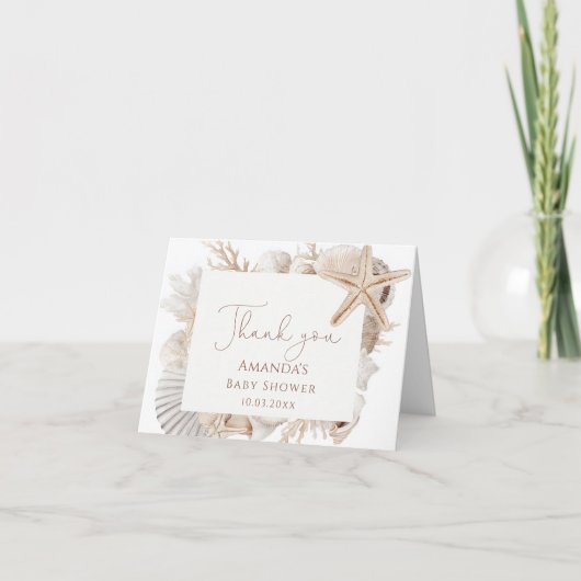 Kust Bruiloft Borrel  Bedankkaart (Voorkant)