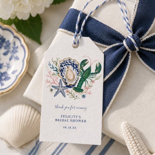 Kust Bruiloft Borrel Favoris Tag Cadeaulabel
