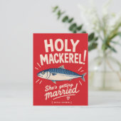 Kust Bruiloft Borrel Sardines Makreel Strand Briefkaart (Staand voorkant)