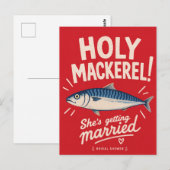 Kust Bruiloft Borrel Sardines Makreel Strand Briefkaart (Voorkant / Achterkant)