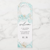 kust bruiloft fles hanger Labels (Voorkant)