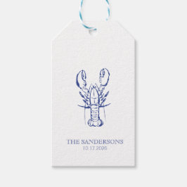 Kust bruiloft servet cadeaulabel