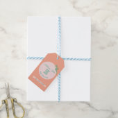 Kust Bruiloftsborrel Zeepaard Streep Cadeaulabel (Met Touw)