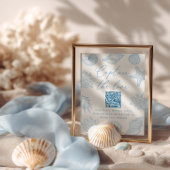 Kust Bruiloftsfeest QR Code Foto Deelbord Poster