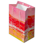 Kust cadeau tas van originele kunst medium cadeauzakje (Voorkant Gekanteld)