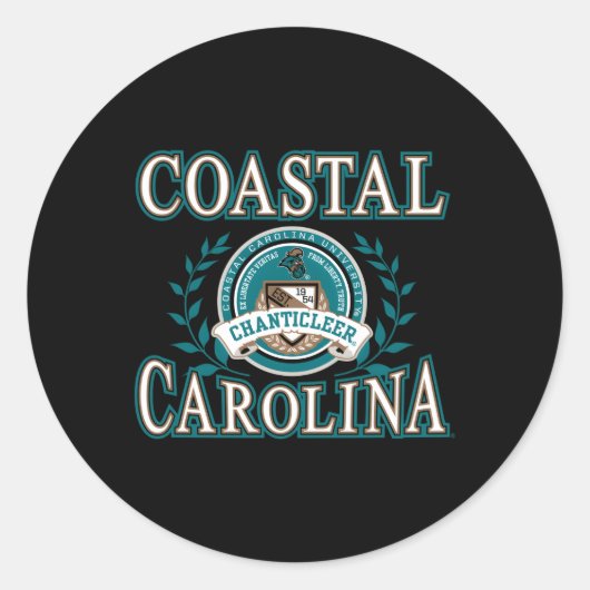 Kust Carolina Chanticleers Laurels Ronde Sticker (Voorkant)