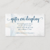 Kust Chic | Blauwe Goud Stervis Geschenken op de U Informatiekaartje (Voorkant)