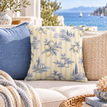 Kust Chic Exotisch Eiland Citrus Toile de Jouy