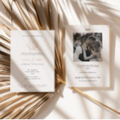 Kust Chic Folie Bruiloft Uitnodiging Zwart Wit