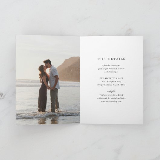 Kust Chic gedempt blauw elegante bruiloft (Binnen)