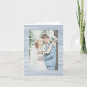 Kust Chic gedempt blauw elegante bruiloft Bedankkaart