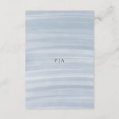 Kust Chic gedempt blauw elegante bruiloft Informatiekaartje (Achterkant)